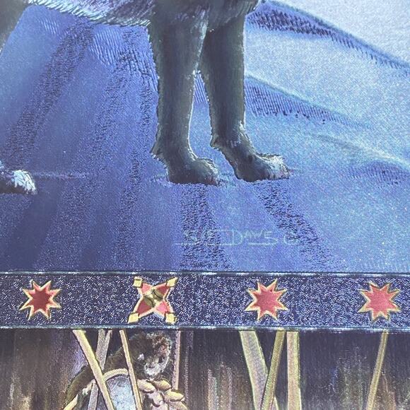 Wolf Feather Moon #4202 Lenticular Holographic Dufex Foil 8x10 Framed Art VTG - Picture 4 of 7